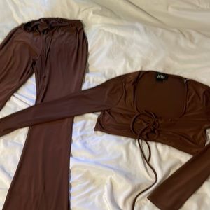 Brown soft outfit set